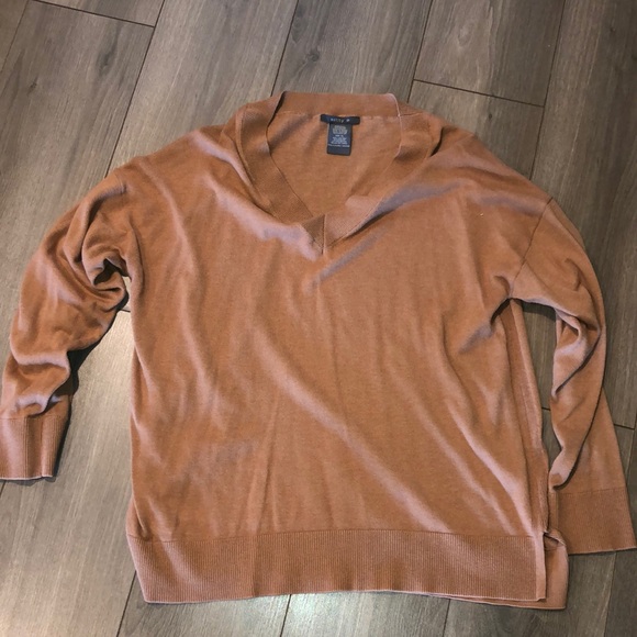 WOMENS brown sweater v neck size xl - Picture 1 of 4